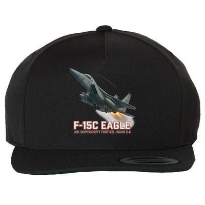 F-15C Eagle Poster – High-Speed Air Superiority Jet Design Wool Snapback Cap