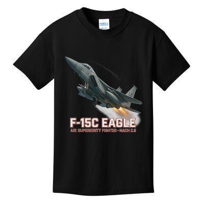 F-15C Eagle Poster – High-Speed Air Superiority Jet Design Kids T-Shirt