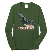F-15C Eagle Poster – High-Speed Air Superiority Jet Design Long Sleeve Shirt