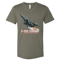 F-15C Eagle Poster – High-Speed Air Superiority Jet Design V-Neck T-Shirt