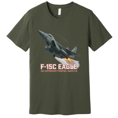F-15C Eagle Poster – High-Speed Air Superiority Jet Design Premium T-Shirt