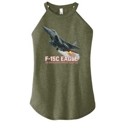 F-15C Eagle Poster – High-Speed Air Superiority Jet Design Women's Perfect Tri Rocker Tank