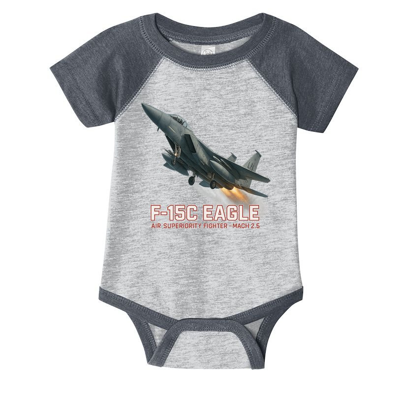 F-15C Eagle Poster – High-Speed Air Superiority Jet Design Infant Baby Jersey Bodysuit