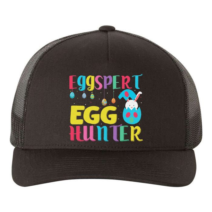 Funny Easter Pug Bunny Ear Eggs Basket Yupoong Adult 5-Panel Trucker Hat