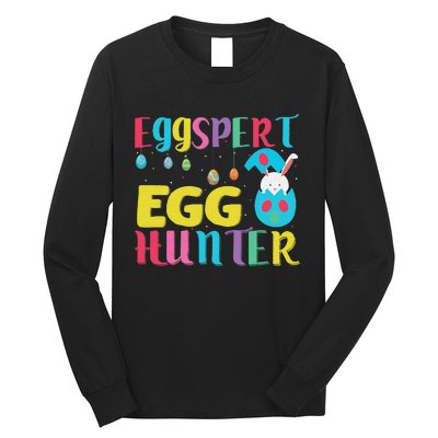 Funny Easter Pug Bunny Ear Eggs Basket Long Sleeve Shirt