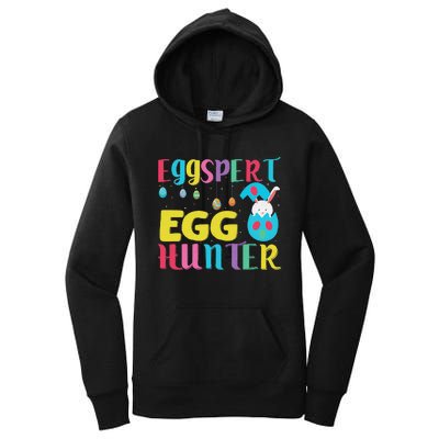 Funny Easter Pug Bunny Ear Eggs Basket Women's Pullover Hoodie