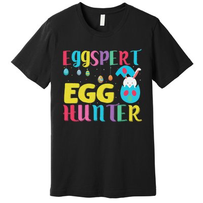 Funny Easter Pug Bunny Ear Eggs Basket Premium T-Shirt