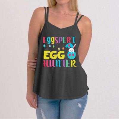 Funny Easter Pug Bunny Ear Eggs Basket Women's Strappy Tank