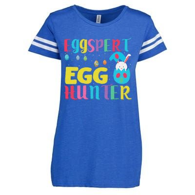 Funny Easter Pug Bunny Ear Eggs Basket Enza Ladies Jersey Football T-Shirt