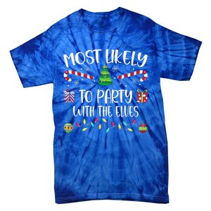 Festive Elf Party Christmas Tree Decoration Tie-Dye T-Shirt