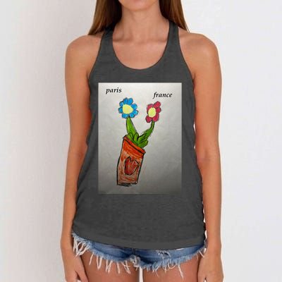 Fleurs En Pot Women's Knotted Racerback Tank