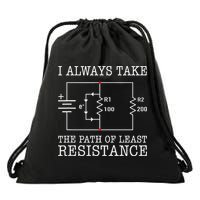 Funny Engineer Path Of Least Resistance Drawstring Bag