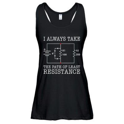 Funny Engineer Path Of Least Resistance Ladies Essential Flowy Tank