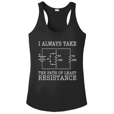 Funny Engineer Path Of Least Resistance Ladies PosiCharge Competitor Racerback Tank