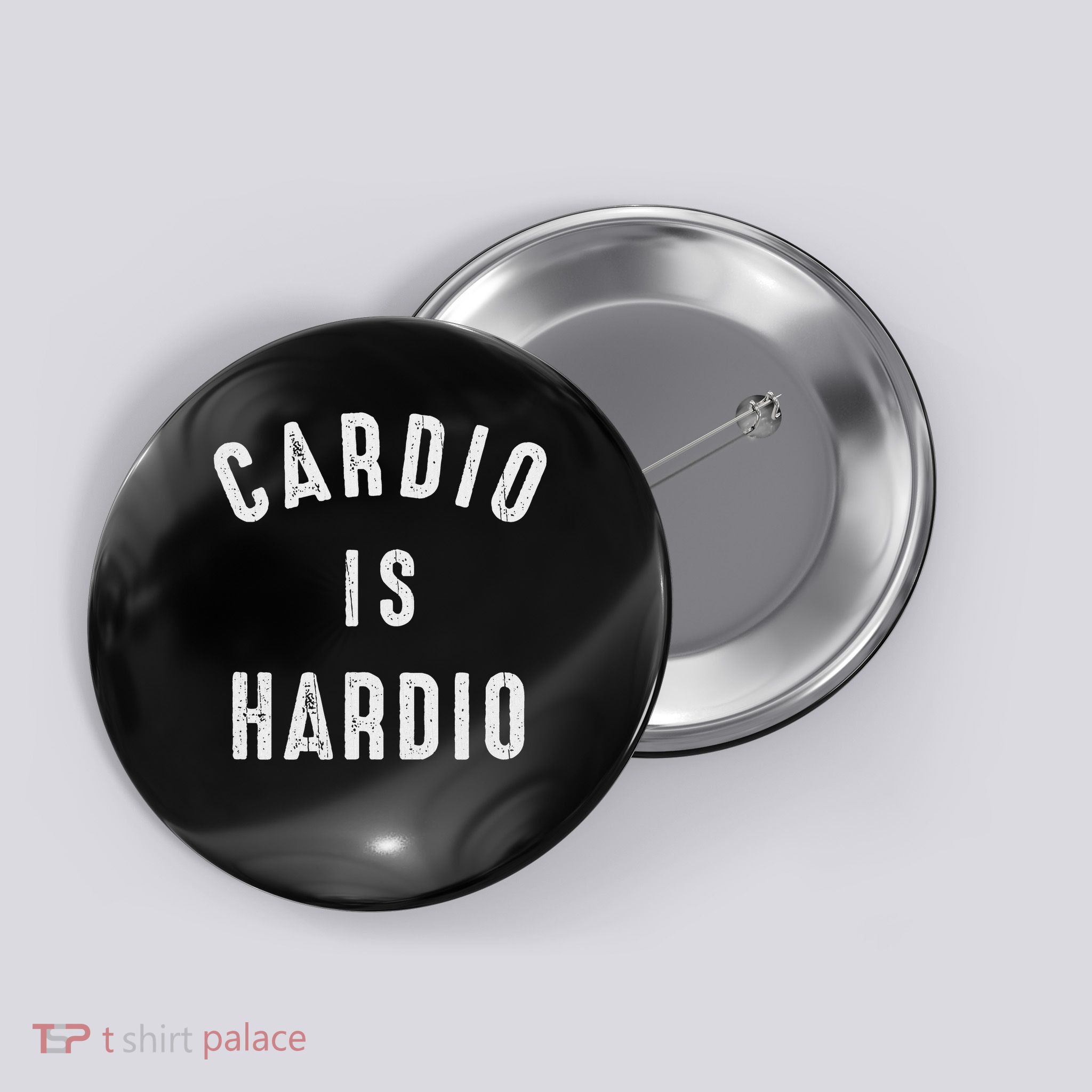 Funny Exercise Quote Cardio Is Hardio Jogging Button