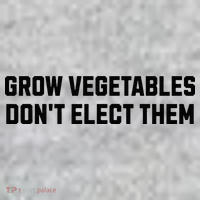 Funny Election Quote Grow Vegetables Do Not Elect Them Tall T-Shirt