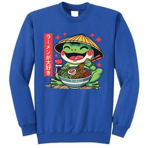 Frog Eating Ramen Kawaii Otaku Japanese Noodles Sweatshirt