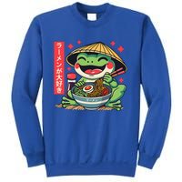 Frog Eating Ramen Kawaii Otaku Japanese Noodles Sweatshirt