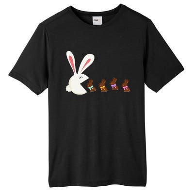 Funny Easter Rabbit Eating Chocolate Easter Bunnies Easter Tall Fusion ChromaSoft Performance T-Shirt