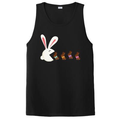 Funny Easter Rabbit Eating Chocolate Easter Bunnies Easter PosiCharge Competitor Tank