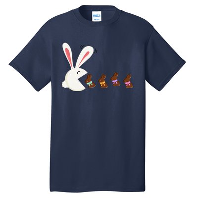 Funny Easter Rabbit Eating Chocolate Easter Bunnies Easter Tall T-Shirt