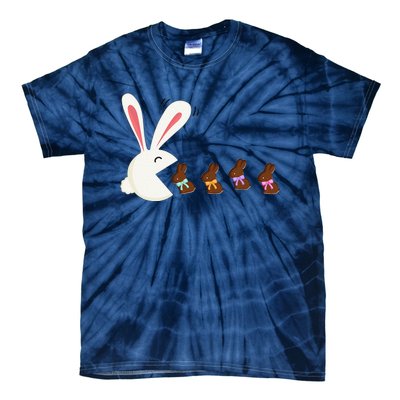 Funny Easter Rabbit Eating Chocolate Easter Bunnies Easter Tie-Dye T-Shirt