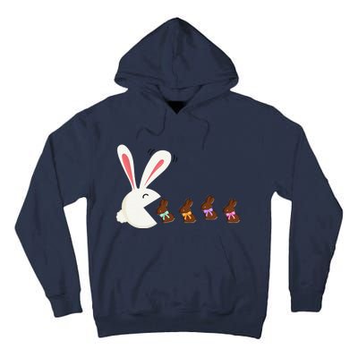 Funny Easter Rabbit Eating Chocolate Easter Bunnies Easter Tall Hoodie