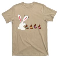 Funny Easter Rabbit Eating Chocolate Easter Bunnies Easter T-Shirt