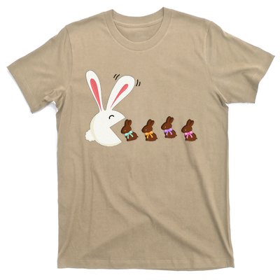 Funny Easter Rabbit Eating Chocolate Easter Bunnies Easter T-Shirt