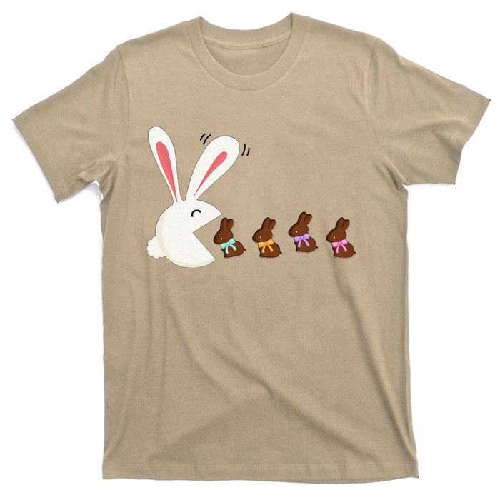 Funny Easter Rabbit Eating Chocolate Easter Bunnies Easter T-Shirt