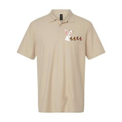 Funny Easter Rabbit Eating Chocolate Easter Bunnies Easter Softstyle Adult Sport Polo