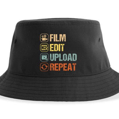 Film Edit Repeat Cinematographers Movie Maker Filmmaker Sustainable Bucket Hat