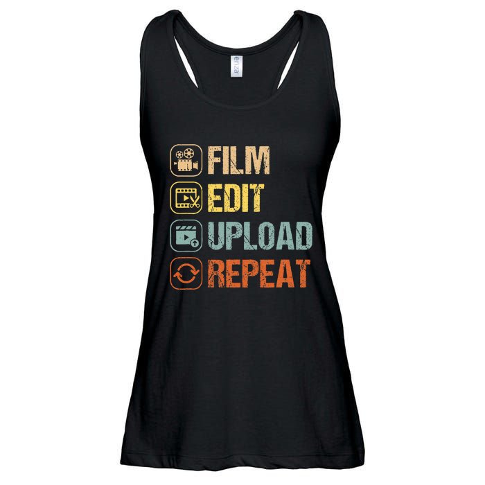 Film Edit Repeat Cinematographers Movie Maker Filmmaker Ladies Essential Flowy Tank