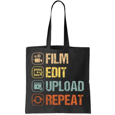 Film Edit Repeat Cinematographers Movie Maker Filmmaker Tote Bag