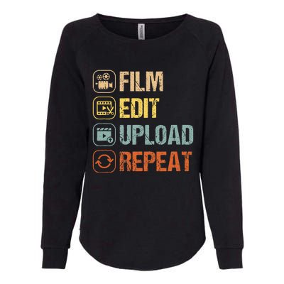 Film Edit Repeat Cinematographers Movie Maker Filmmaker Womens California Wash Sweatshirt