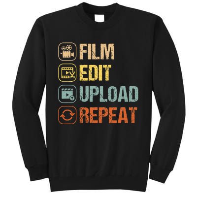 Film Edit Repeat Cinematographers Movie Maker Filmmaker Tall Sweatshirt