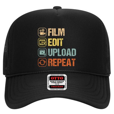 Film Edit Repeat Cinematographers Movie Maker Filmmaker Trucker Hat