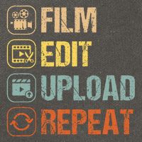 Film Edit Repeat Cinematographers Movie Maker Filmmaker Cotton Canvas Backpack
