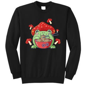 Frog Eating Ra Anime Japanese Noodles Cute Frog Lover Sweatshirt