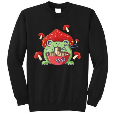 Frog Eating Ra Anime Japanese Noodles Cute Frog Lover Sweatshirt