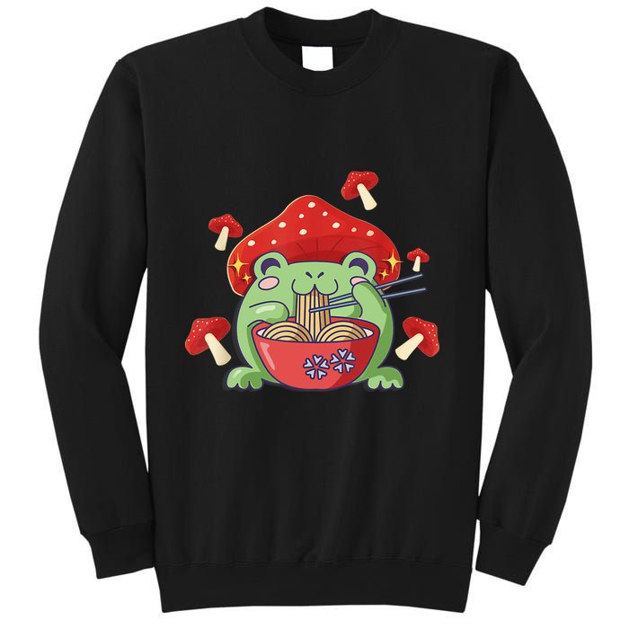 Frog Eating Ra Anime Japanese Noodles Cute Frog Lover Sweatshirt