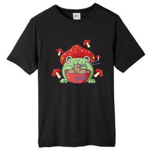 Frog Eating Ra Anime Japanese Noodles Cute Frog Lover Tall Fusion ChromaSoft Performance T-Shirt