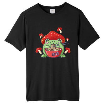 Frog Eating Ra Anime Japanese Noodles Cute Frog Lover Tall Fusion ChromaSoft Performance T-Shirt