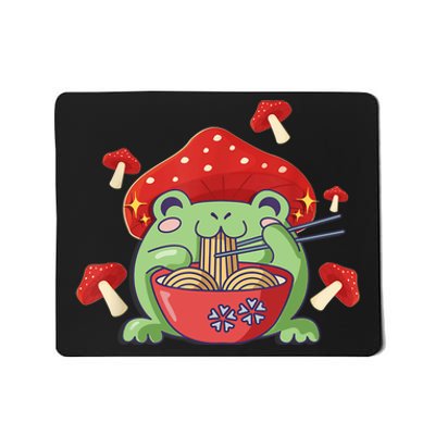 Frog Eating Ra Anime Japanese Noodles Cute Frog Lover Mousepad