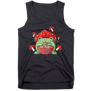 Frog Eating Ra Anime Japanese Noodles Cute Frog Lover Tank Top