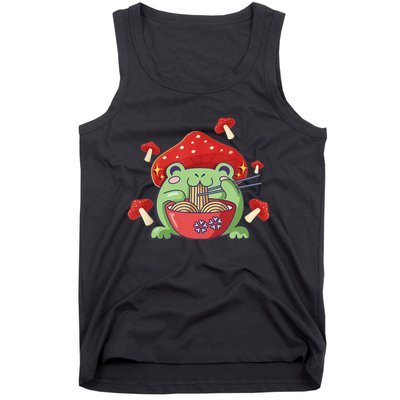 Frog Eating Ra Anime Japanese Noodles Cute Frog Lover Tank Top