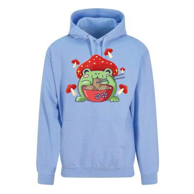 Frog Eating Ra Anime Japanese Noodles Cute Frog Lover Unisex Surf Hoodie