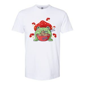 Frog Eating Ra Anime Japanese Noodles Cute Frog Lover Softstyle CVC T-Shirt