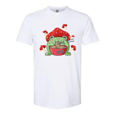 Frog Eating Ra Anime Japanese Noodles Cute Frog Lover Softstyle CVC T-Shirt