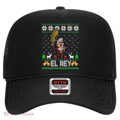 Funny El Rey De Mexico Vicente Fernandez Mexican Legend Ugly Christmas Tee Gift High Crown Mesh Back Trucker Hat